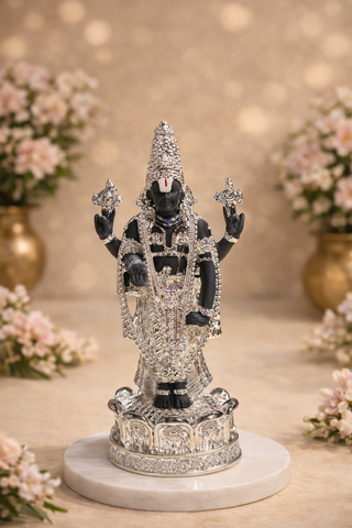 Tirupati Balaji (Venkateswara) Idol - Gold & Silver Plated