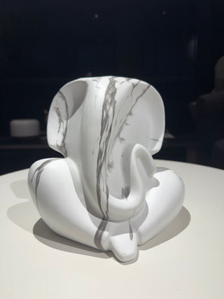 Abstract Ganesha White marble finish