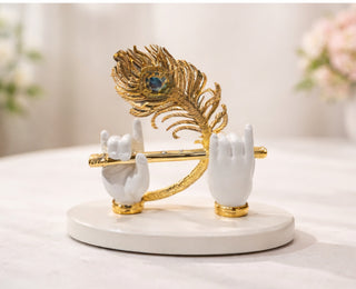 Krishna's Divine Hands With Flute - Gold Plated