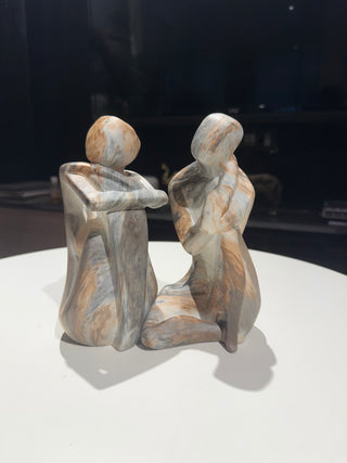 Abstract Talking couple Marble Finish
