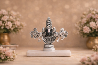 Lord Balaji Face Idol | Pure Silver Plated