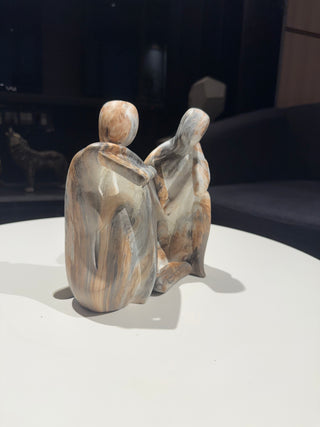 Abstract Talking couple Marble Finish