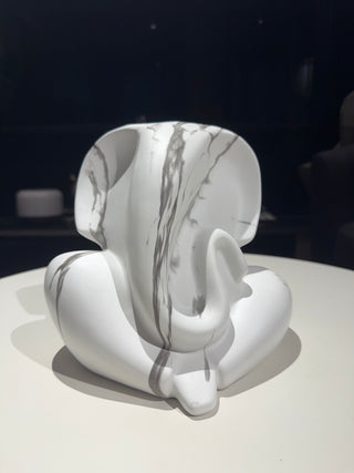Abstract Ganesha White marble finish