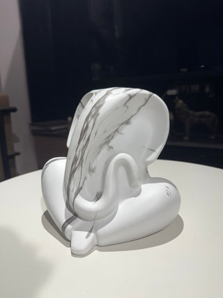 Abstract Ganesha White marble finish