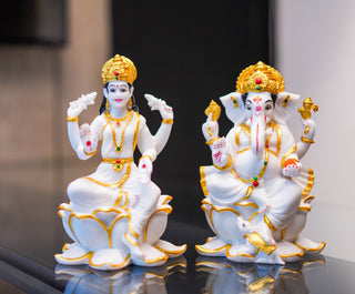 LAKSHMI AND GANESHA STATUE