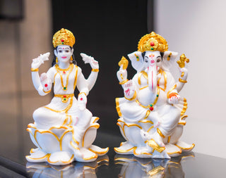 LAKSHMI AND GANESHA STATUE