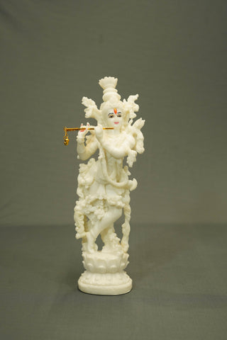 CARVED KRISHNA STATUE