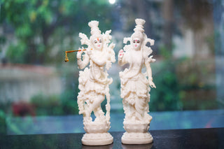 CARVED RADHA KRISHNA STATUE