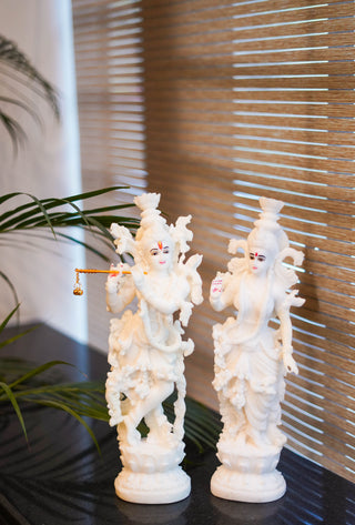 CARVED RADHA KRISHNA STATUE