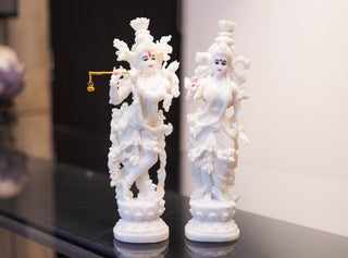 CARVED RADHA KRISHNA STATUE
