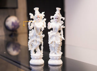 CARVED RADHA KRISHNA STATUE