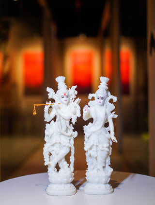 CARVED RADHA KRISHNA STATUE
