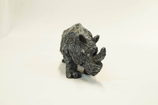 STONE EFFECT RHINOCEROS  STATUE