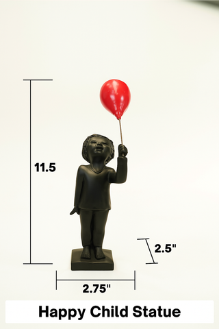 HAPPY CHILD WITH BALOON  STATUE