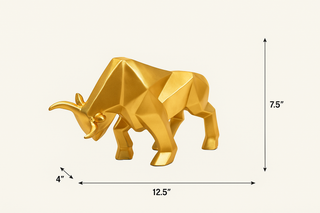 ABSTRACT RAGING  BULL STATUE