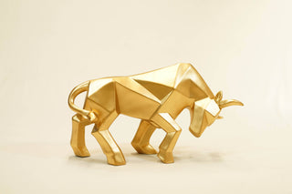 ABSTRACT RAGING  BULL STATUE