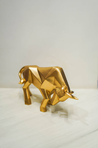 ABSTRACT RAGING  BULL STATUE