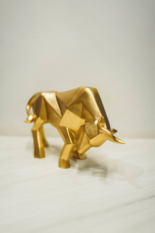 ABSTRACT RAGING  BULL STATUE