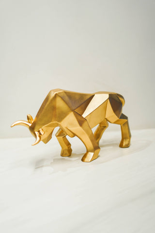 ABSTRACT RAGING  BULL STATUE