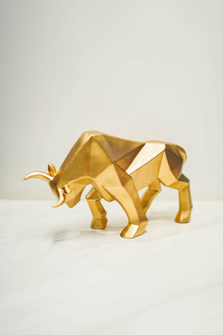 ABSTRACT RAGING  BULL STATUE