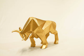 ABSTRACT RAGING  BULL STATUE