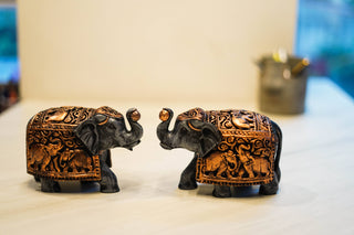CARVED ELEPHANT STATUE