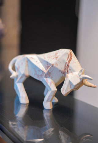 ABSTRACT RAGING BULL STATUE