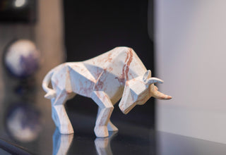 ABSTRACT RAGING BULL STATUE