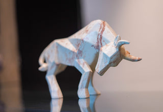 ABSTRACT RAGING BULL STATUE