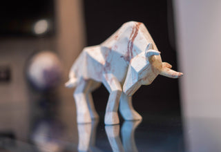ABSTRACT RAGING BULL STATUE