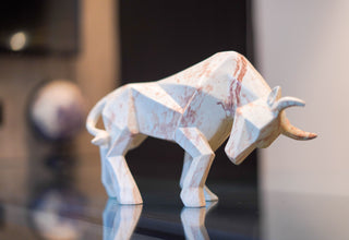 ABSTRACT RAGING BULL STATUE