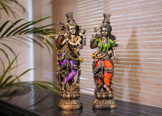 CARVED RADHA KRISHNA STATUE
