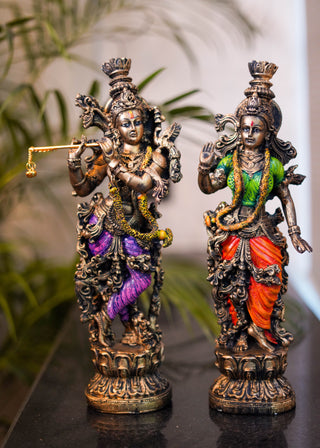 CARVED RADHA KRISHNA STATUE