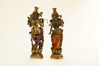 CARVED RADHA KRISHNA STATUE