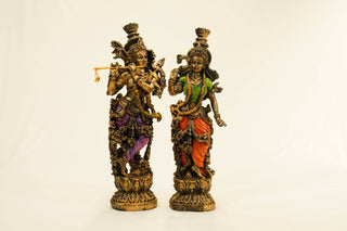 CARVED RADHA KRISHNA STATUE