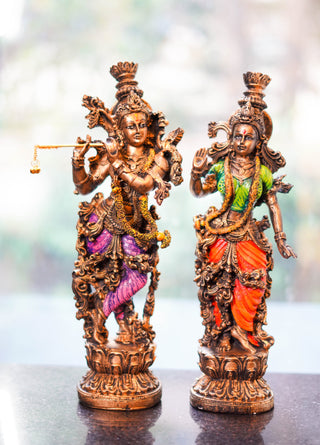 CARVED RADHA KRISHNA STATUE