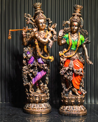 CARVED RADHA KRISHNA STATUE