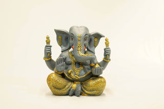 CARVED GANESHA STATUE