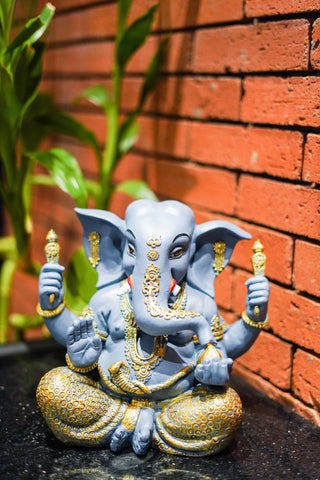 CARVED GANESHA STATUE