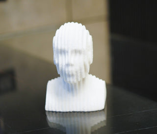 ABSTRACT MUTLILAYERED  BUST  STATUE