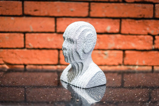 ABSTRACT MUTLILAYERED  BUST  STATUE