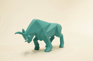 ABSTRACT RAGING BULL STATUE