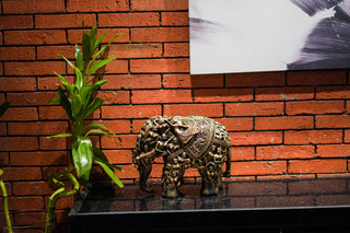 CARVED ELEPHANT STATUE