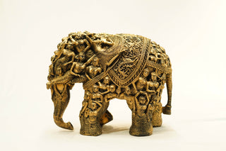 CARVED ELEPHANT STATUE