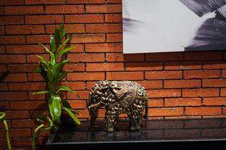 CARVED ELEPHANT STATUE