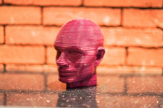 ABSTRACT MUTLILAYERED FACE  STATUE