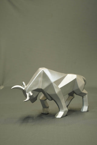ABSTRACT RAGING BULL STATUE