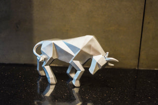 ABSTRACT RAGING BULL STATUE