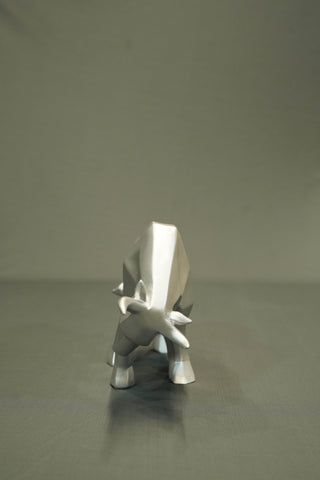 ABSTRACT RAGING BULL STATUE