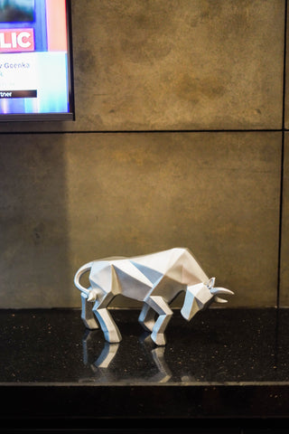 ABSTRACT RAGING BULL STATUE